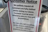 The sign at the entrance to the Asda store in Harworth. (Photo: Brendan Clarke-Smith).