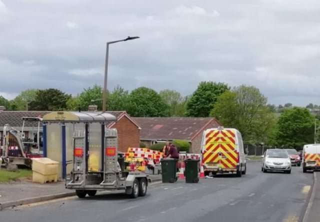 The roadworks on the Windhill estate in Mexborough. Buses have been diverted 'unnecessarily'