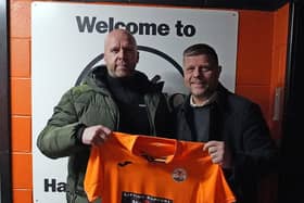 Harworth Colliery FC have unveiled Gary Sykes (left) and Paul Green as their new management team.