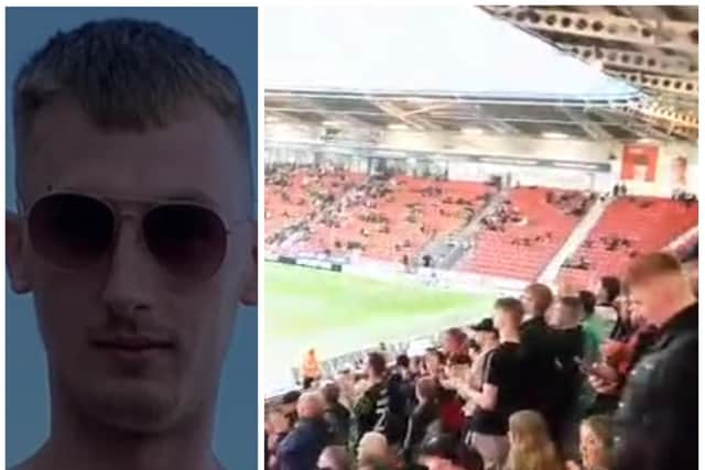 Doncaster Rovers fans hold a minute's applause for Jay Walker at the Eco Power Stadium.