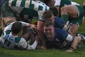 George Edgson scored twice in Doncaster Knights' win over Cornish Pirates.