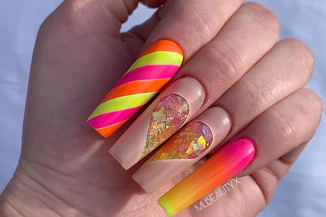 Nail art like this has secured Megan a place in the final