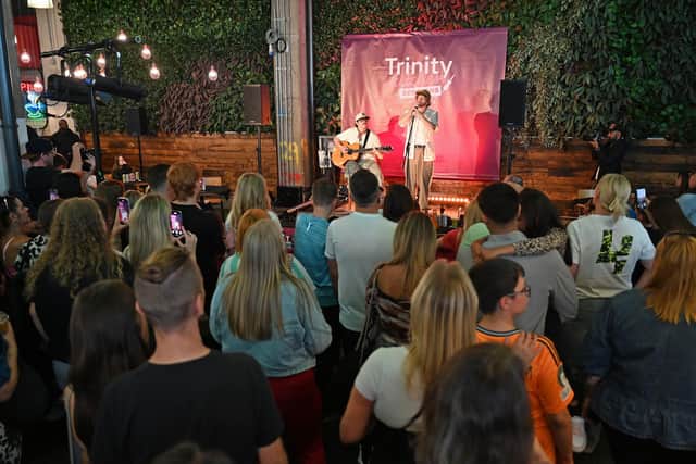 Yorkshire singer-songwriter ADMT, first to perform at the Trinity Kitchen Sessions, Leeds.
