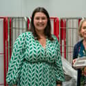 Charlotte Percy, Sustainability Executive – Wiltshire Farm Foods [left], Dame Rosie Winterton MP [right].