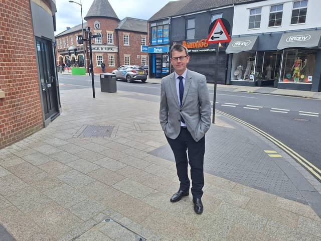 Doncaster Conservative MP Nick Fletcher has revealed he was almost hit by a cyclist in Doncaster city centre.