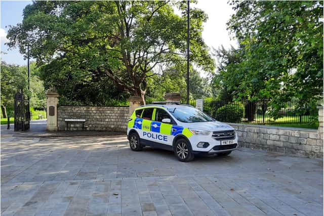 The entrance to the park off Bennetthorpe was being guarded by police.