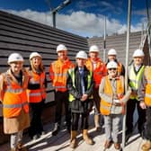 Senior representatives visited the site to see the progress on the 60-home Askern Vale Court development in Highfield Road