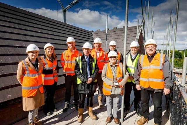 Senior representatives visited the site to see the progress on the 60-home Askern Vale Court development in Highfield Road