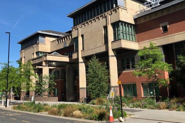 Sheffield Crown Court, pictured, has heard how a Doncaster mother and her partner have been accused of murdering her two-year-old son.