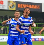 Doncaster Rovers' Harrison Biggins celebrates his goal.