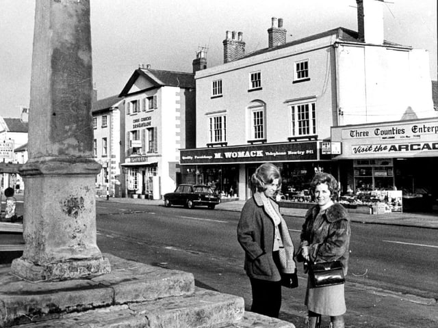The ancient Butter Cross in front of the old Market Square on Main Street, Bawtry