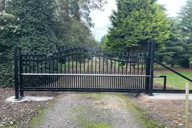 The huge gate was stolen from Walkers Nurseries on Christmas Eve.