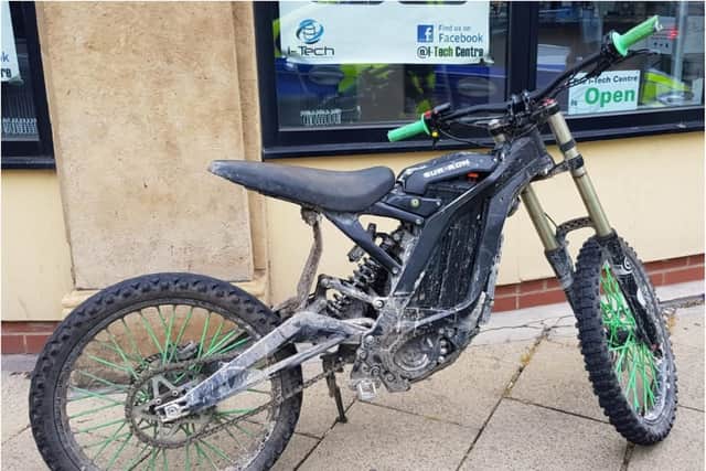 The bike was ridden at high speed through Doncaster town centre.
