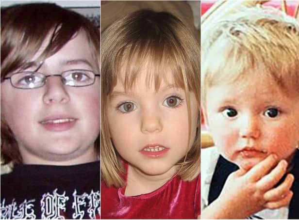 Andrew Gosden, Madeleine McCann and Ben Needham are some of the UK's highest profile missing persons cases.