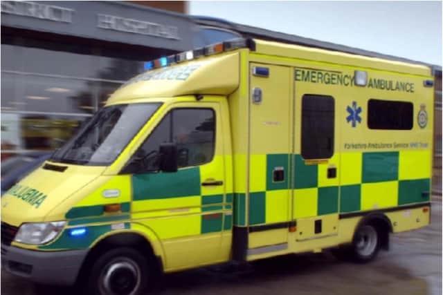 The bag was stolen from an ambulance.