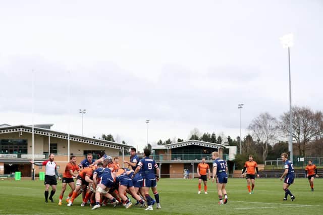 Doncaster Knights in action at Castle Park. Photo: George Wood/Getty Images