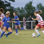 Lyndsey Tugby in action for Belles. Photo: Julian Barker