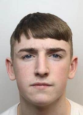 Pictured is Taylor Meanley, aged 17, of of Beech Crescent, Mexborough, who was found guilty of the murder of Lewis Williams and of possessing a firearm with intent to endanger life. He also admitted assaulting a teenager and damaging property.