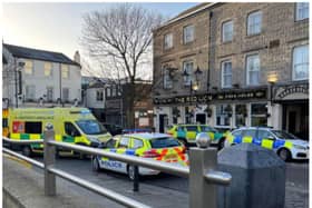 Emergency services are at the scene of an incident at the Red Lion in Doncaster.