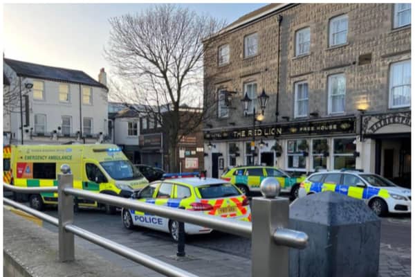 Emergency services are at the scene of an incident at the Red Lion in Doncaster.