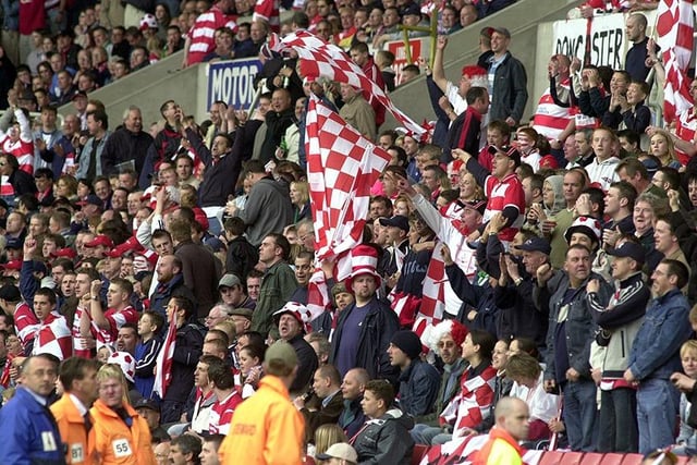 More cheering and flag waving Rovers fans, May 10, 2003