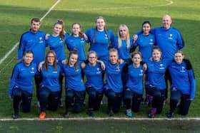 U18s girl team and coaches.
