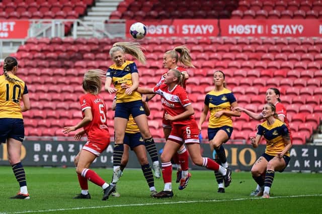 Action from Belles' defeat at Middlesbrough. Picture: Howard Roe