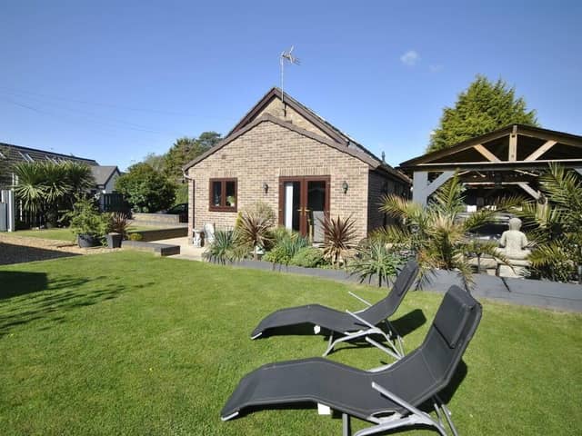 Relaxing gardens are a feature of the semi-rural property in Old Cantley.