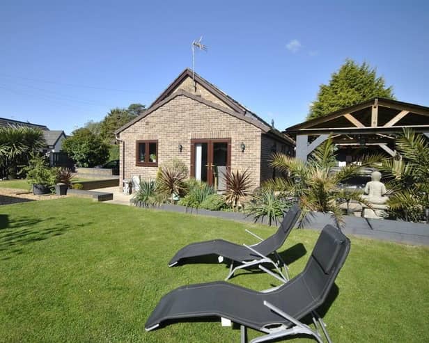 Relaxing gardens are a feature of the semi-rural property in Old Cantley.