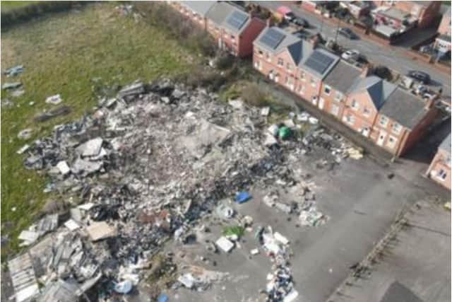 The former site of Highfields Miners' Welfare has become a hot spot for flytippers.
