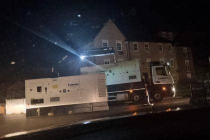 An emergency generator was brought in to restore supplies - but also developed a fault.