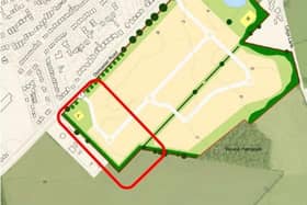 The site of the proposed new homes