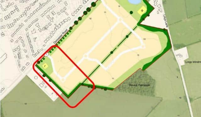 The site of the proposed new homes