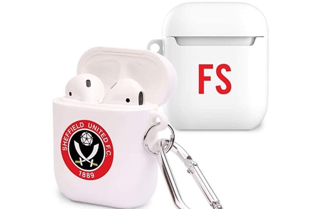 Personalised Sheffield United AirPod case. Price £16.99, plus £2.75 delivery, from Amazon.
