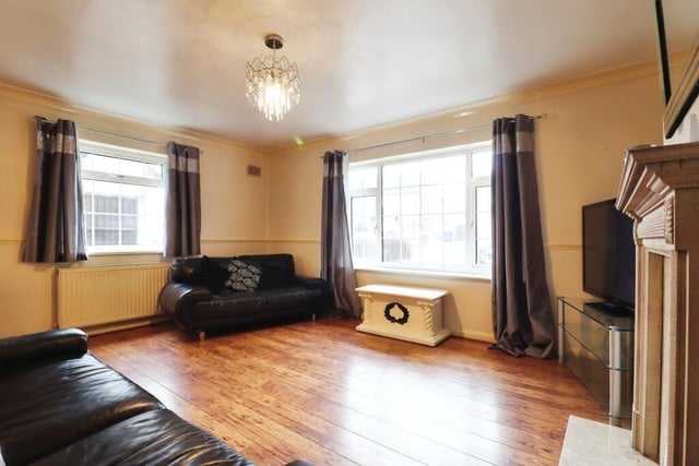 The double aspect lounge or living room.