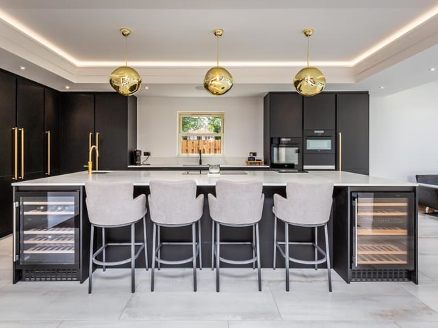 The high spec kitchen.
