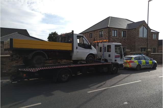 Police seized the truck in Doncaster.