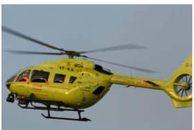 The air ambulance has landed at the scene of a serious incident in Doncaster this afternoon.