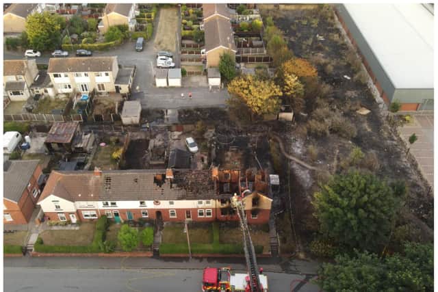 Fire ripped through homes in Maltby. (Photo/Video: Tony Morgan).