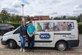 Team members from the RSPCA with the donation van at Lakeside Village Outlet Shopping