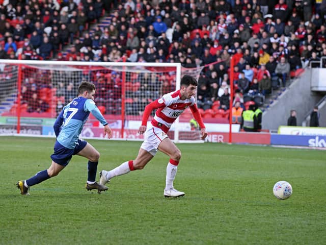 Danny Amos was handed his first league start of the season in Doncaster Rovers' clash with Wycombe Wanderers. Picture: Marie Caley