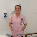 Kerry Owusu at work at Doncaster Royal Infirmary.