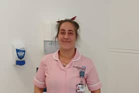 Kerry Owusu at work at Doncaster Royal Infirmary.