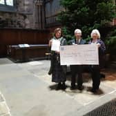 The tree has been installed at Doncaster Minster ahead of a concert by the Wheatsheaf Singers.