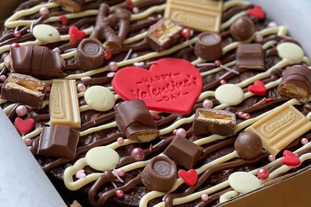 Butterwick Bakery is selling 10 inch, giant Valentine's brownies and cookies, which are available to purchase on their website: www.butterwickbakery.com