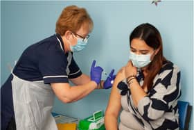 Pregnant women received the jab at a special clinic in Doncaster.