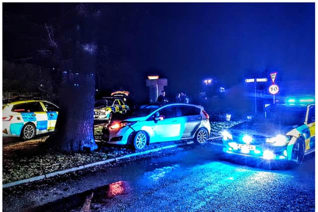 Driver arrested after stolen car smashes into tree in Doncaster