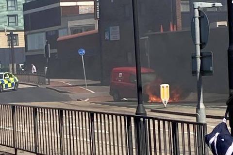 The vehicle well alight. Photo by Tom Boyd