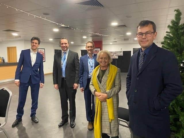 Doncaster MPs Ed Miliband, Rosie Winterton and Nick Fletcher meet with Anthony Fitzgerald, director of strategy and delivery at Doncaster CCG and Dr David Crichton, Doncaster CCG chair