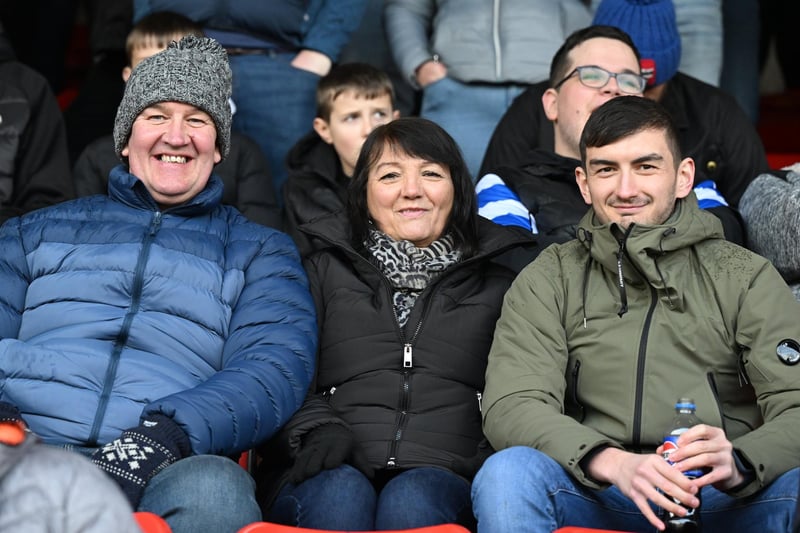 Doncaster Rovers fans watch the defeat at Walsall.